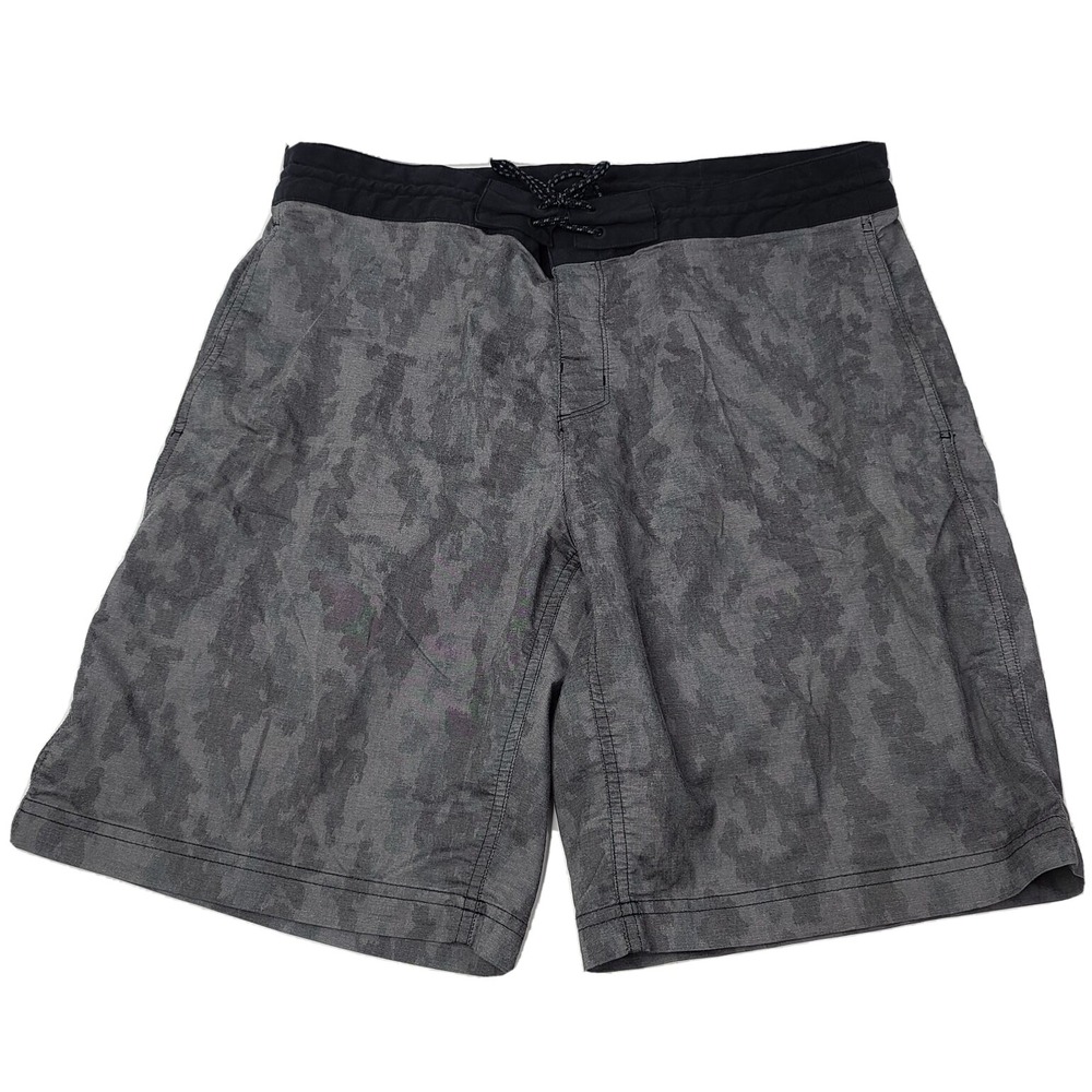 Columbia Omni-Shade Size 38 Gray Drawstring Board Shorts 10" inseam  EUC